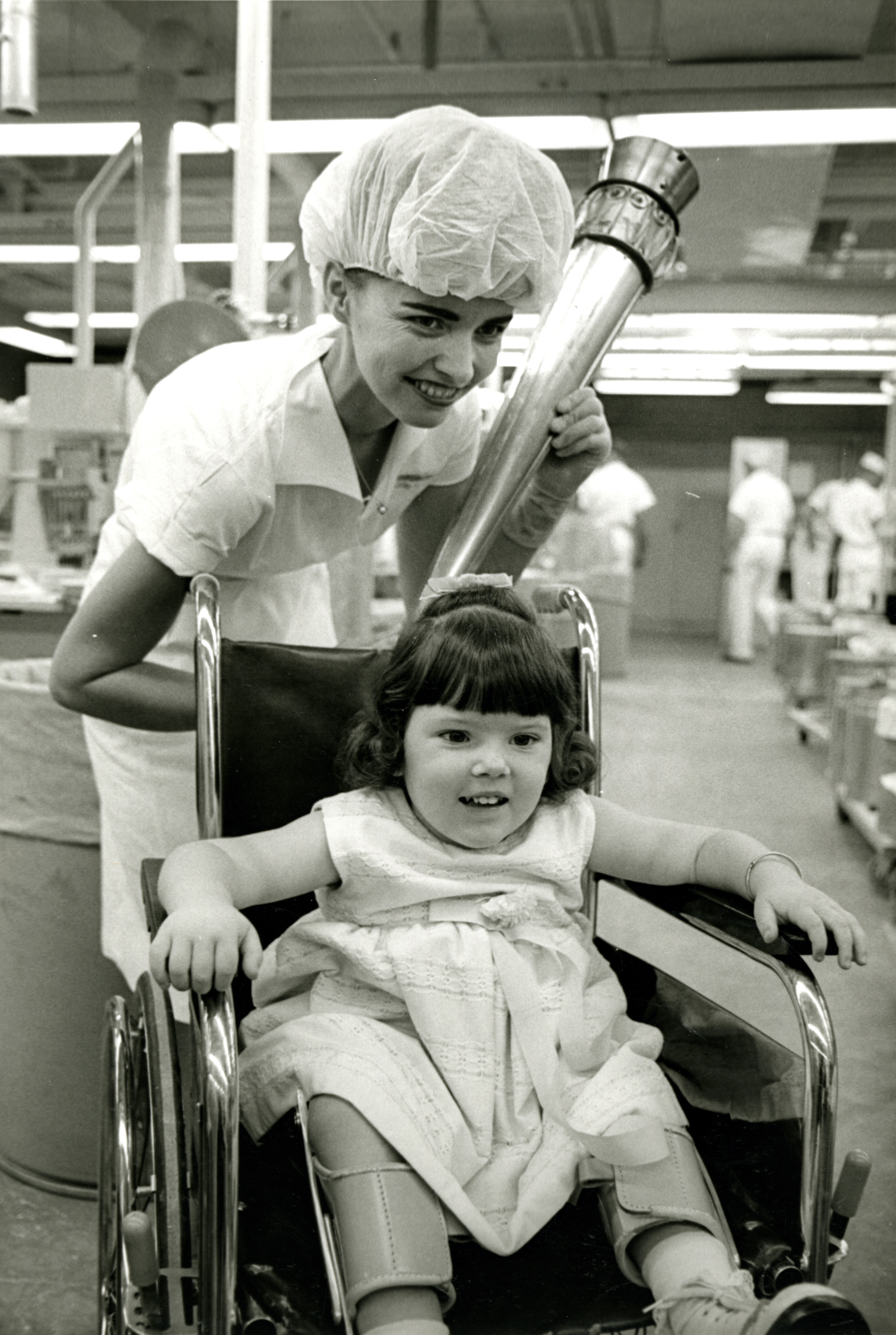 Ca. 1965 United Fund torchbearer and torch lighter