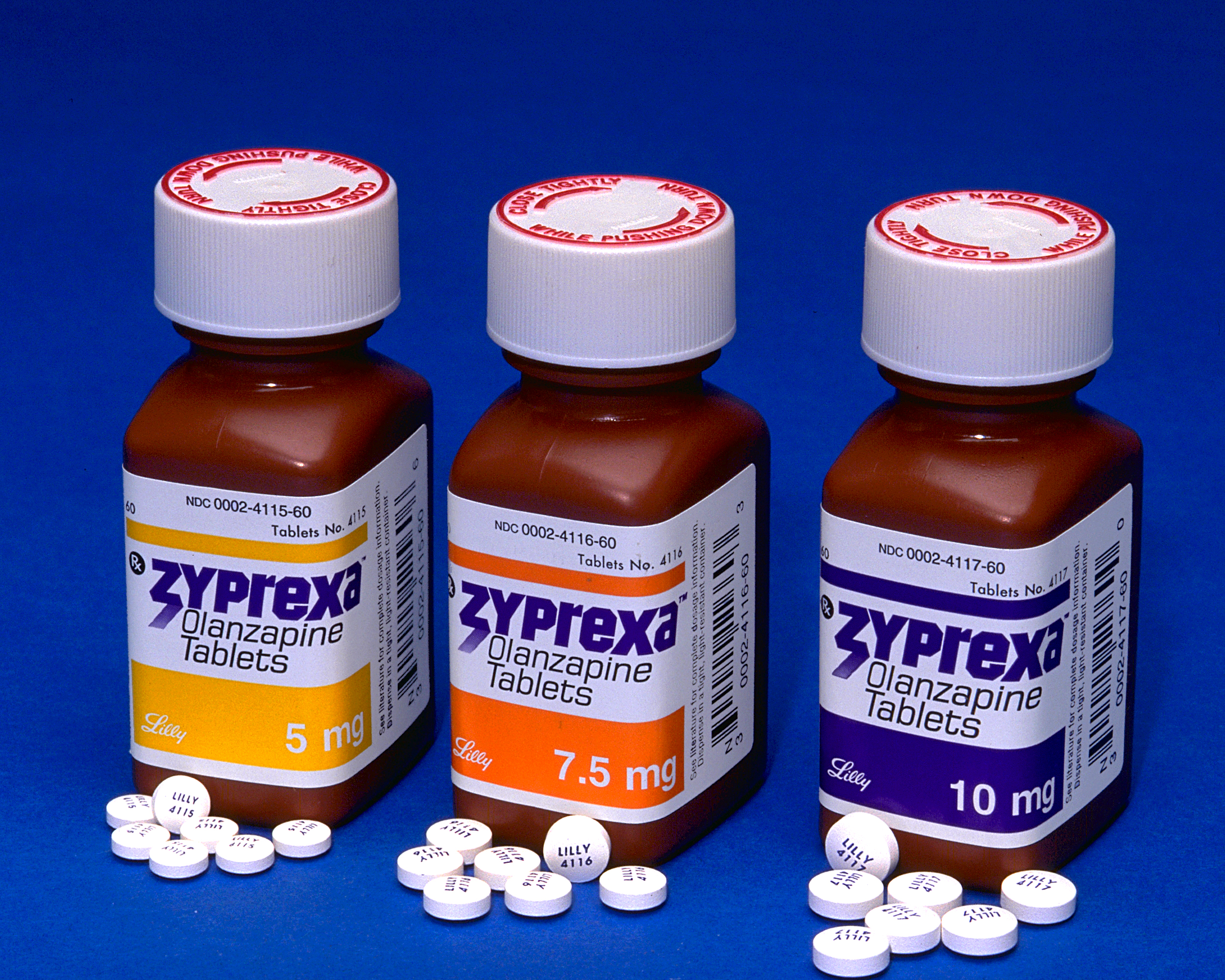 Zyprexa® (olanzapine, Lilly) medicine bottles