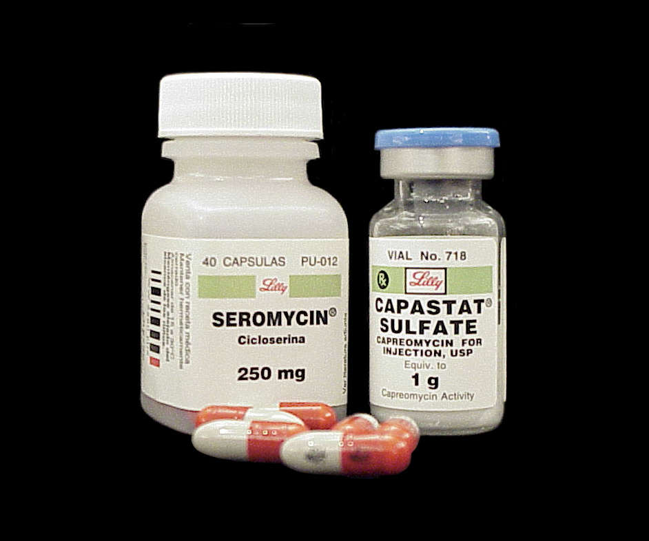 Anti-tuberculin medicine bottles and capsules
