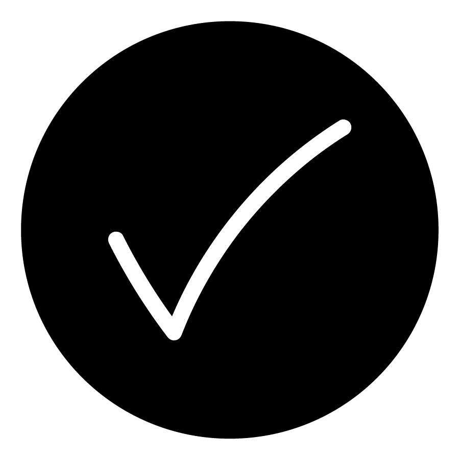 red checkmark icon