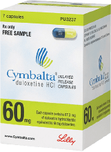 Box of Cymbalta® (duloxetine hydrochloride, Lilly) medicine