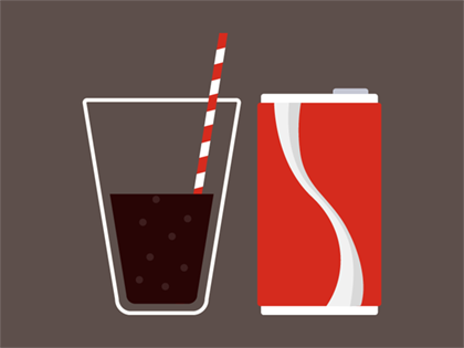 vaso de refresco no dietético