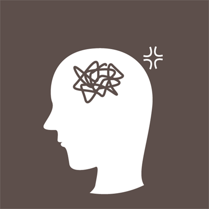 ícono de síntoma de irritabilidad